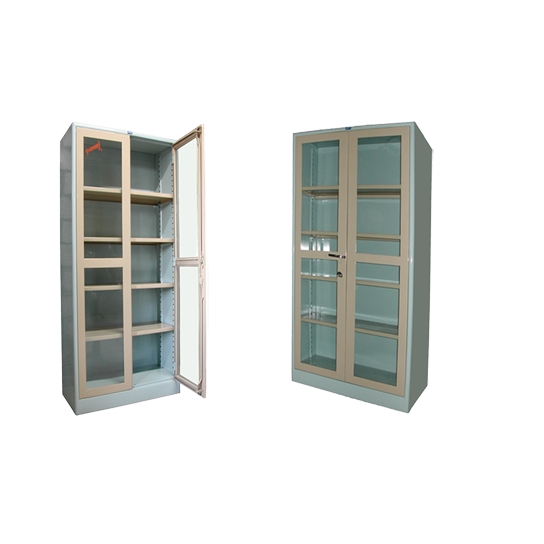 Podrej Glass Door Cabinet with 4 adjustable shelves(G-22)