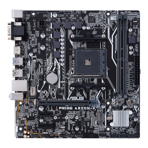 ASUS Prime A320M Motherboard With LED lighting