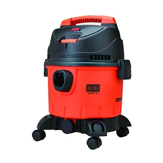 Black and Decker 1200W 10 Liter Wet and Dry Tank Drum Vacuum Cleaner Orange and Black - WDBD10-B5