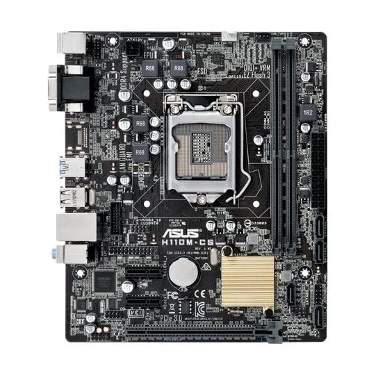 ASUS H110M-CS microATX Motherboard with 5X protection