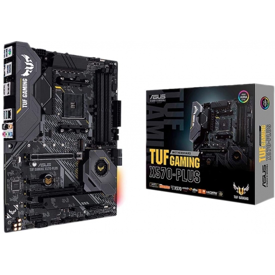 ASUS TUF Gaming X570-Plus Wi-Fi ATX Motherboard with PCIe 4.0 and Aura Sync RGB lighting