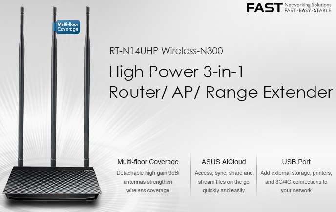Asus RT-N14UHP - DSL Router