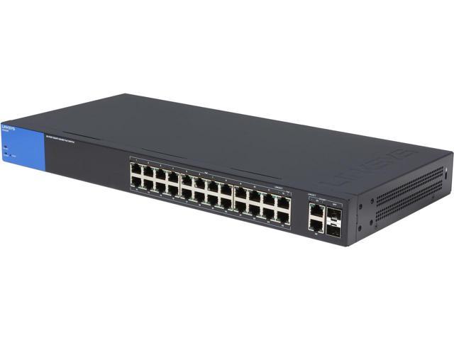 Linksys Business LGS326P 24-Port Gigabit PoE+ (192W) Smart Managed Switch + 2x Gigabit SFP/RJ45 Combo Ports