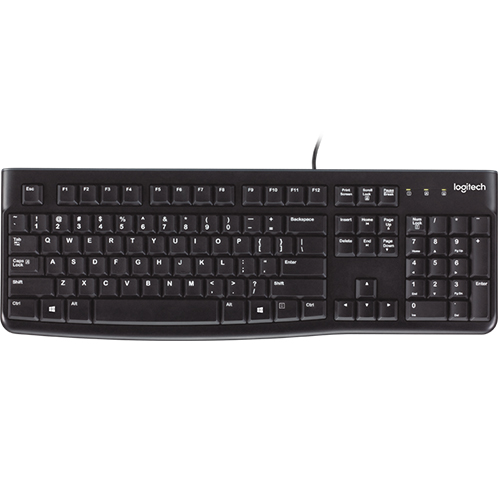 LOGITECH K120-PS2 Keyboard- Black