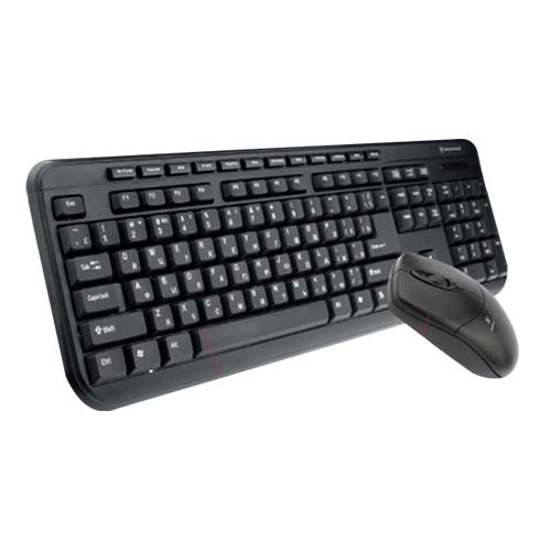 Micropack KM-2000 Wired Keyboard and Mouse- Black