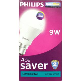 Philips Ace Saver Base B22/E27 -9 Watt LED Bulb