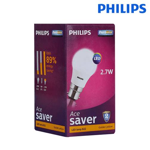 Philips Ace Saver Base B22/E27 – 2.7 Watt LED Bulb
