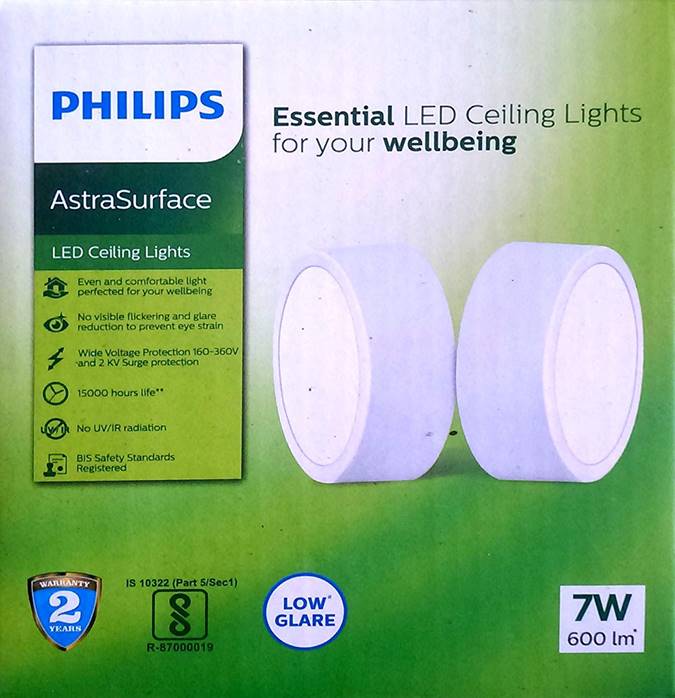 Philips Astra Surface 7-Watt LED Surface Ceiling Light