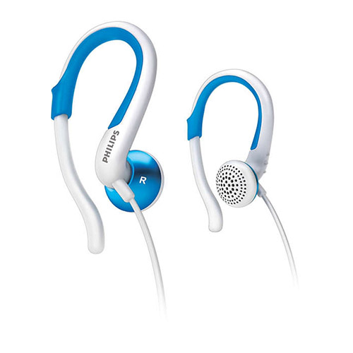 PHILIPS SHS4843/28 Ear-hook Headphone- White & blue
