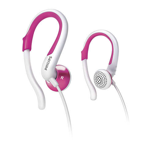 PHILIPS SHS4848/28 -hook Headphone-  White & pink