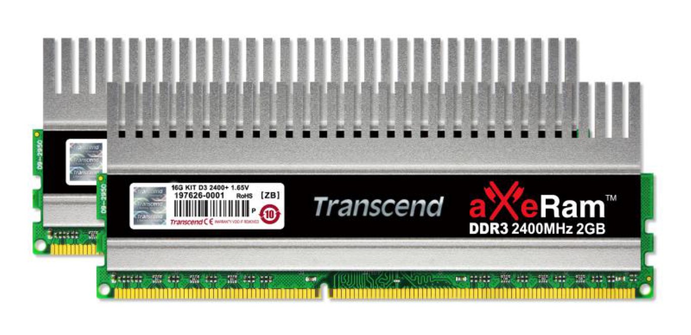 TRANSCEND Dual Channel Kit-AXE-DDR3 16GB/2400MHz Desktop RAM (Gaming)
