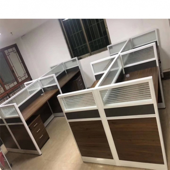 Four Seater Workstation Partition Multiseater Office Cubicle