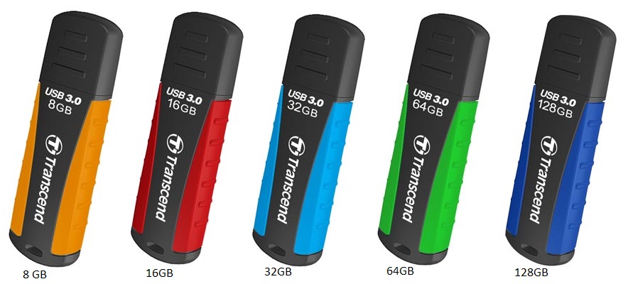TRANSCEND JetFlash  810 USB 3.0 - 8GB-Rugged Rubber Pen Drive