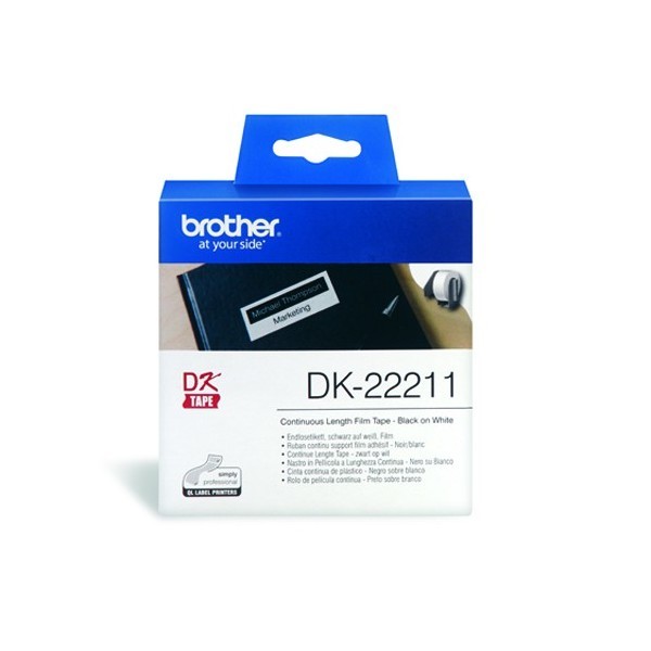 Brother DK-22211 P-Touch Continuous Film WHITE (29mm x 15m)