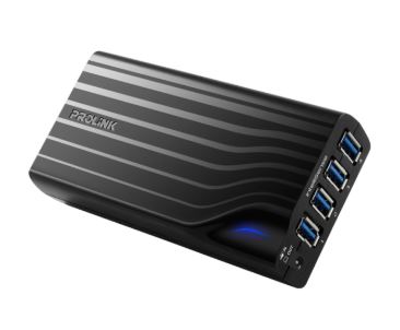 Prolink 4-in-1 Powered USB3.0 Hub/Quick and Notebook Adapter Combo
