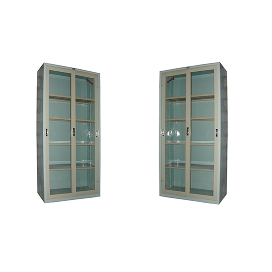 PODREJ Glass Sliding Door Cabinet with 4 adjustable shelves(W-66C)