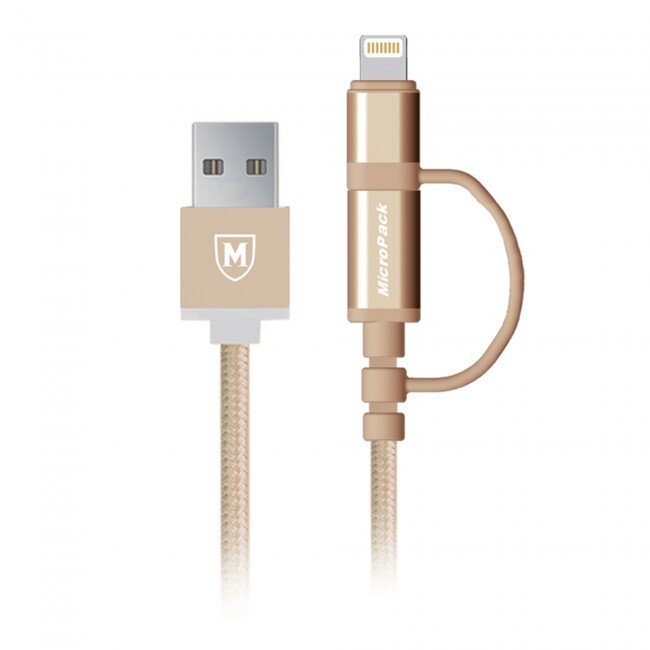 Micropack I-201 2 in 1 charge & sync cable