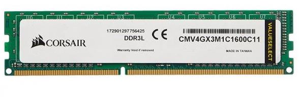 CORSAIR Memory — 4GB DDR3  (CMV4GX3M1C1600C11)
