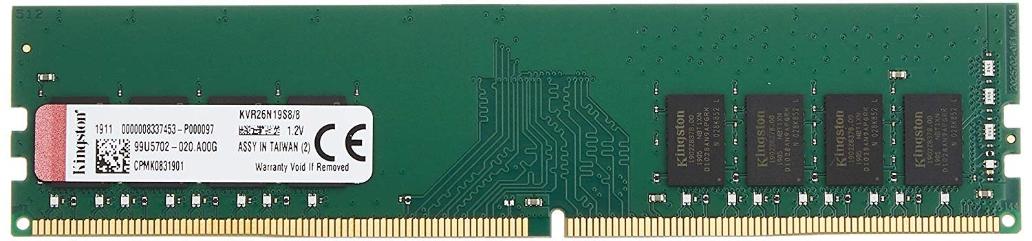 Kingston 8GB 2666 MHz DDR4 Non-ECC CL17 DIMM 1Rx8